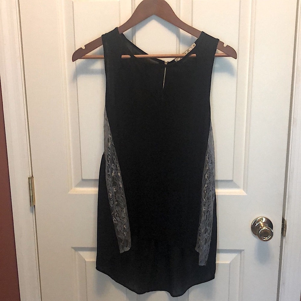 Chloe K Black Sheer Tank Top